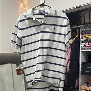 Polo by Ralph Lauren Gray Striped Men's Shirt
